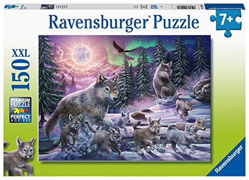 RAVENSBURGER PUZZLE- Nordwölfe Ravensburger 12908-Puzzle Infantil (150 Piezas), diseño de Lobos del Norte, Multicolor (12908)