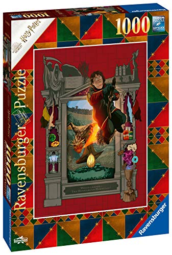 Ravensburger Puzzle, Puzzle 1000 Piezas, Harry Potter y el Cáliz de Fuego, Book Edition, Puzzle Harry Potter, Ilustraciones Minalima, Rompecabezas