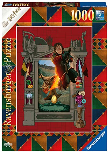 Ravensburger Puzzle, Puzzle 1000 Piezas, Harry Potter y el Cáliz de Fuego, Book Edition, Puzzle Harry Potter, Ilustraciones Minalima, Rompecabezas