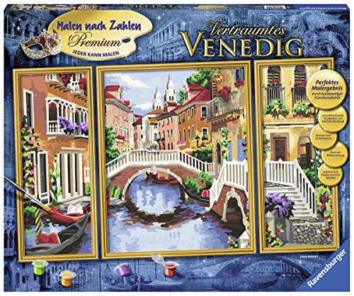 Ravensburger- Verträumtes Venedig 28914-Cuadro para Pintar por números, diseño de Venecia, Multicolor, Talla única (28914)