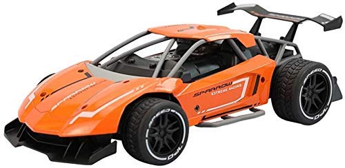 RC Car High-Speed Drift Sports Car Resistance to Falling Alloy Remote Control Cars Boy Electric Toy Cars Model 2.4Ghz Radio Controlled Electronic Toy Car Sports Racing (Color : Blue) (Orange)