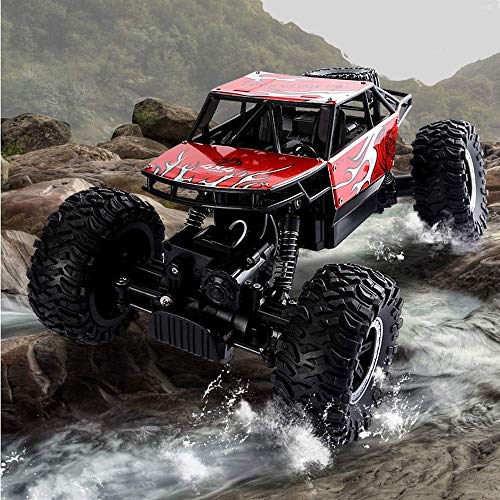 RC Cars Electric Off-Road Remote Control Car Trucks Vehicle 2.4Ghz 4WD Powerful Big Foot Racing Climbing Cars Charging High-Speed Crawler Buggy Hobby Toy for Kids Gift (Size : 2 Battery) (2 Battery