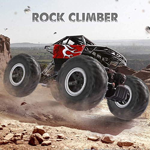 RC Cars Electric Off-Road Remote Control Car Trucks Vehicle 2.4Ghz 4WD Powerful Big Foot Racing Climbing Cars Charging High-Speed Crawler Buggy Hobby Toy for Kids Gift (Size : 2 Battery) (2 Battery