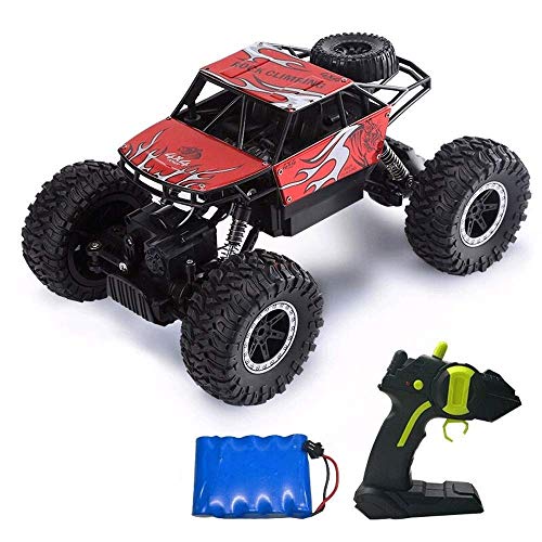 RC Cars Electric Off-Road Remote Control Car Trucks Vehicle 2.4Ghz 4WD Powerful Big Foot Racing Climbing Cars Charging High-Speed Crawler Buggy Hobby Toy for Kids Gift (Size : 2 Battery) (2 Battery