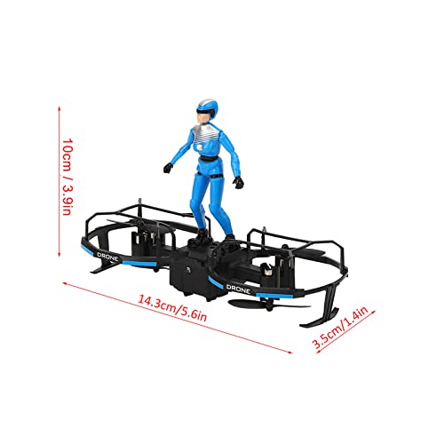 RC Drone, 2.4GHz 2 Ejes RC Stunt Paraglider Drone Altitude Hold Mode Drone Quadcopter Drone de Control Remoto de 4 Canales con Modo de Filtro 2 en 1(Azul)