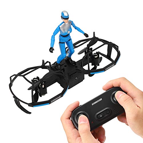 RC Drone, 2.4GHz 2 Ejes RC Stunt Paraglider Drone Altitude Hold Mode Drone Quadcopter Drone de Control Remoto de 4 Canales con Modo de Filtro 2 en 1(Azul)