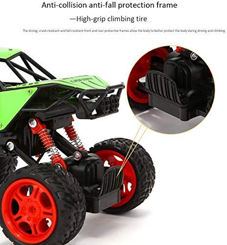 RC Truck RC Cars Rock Crawler Monster Car Off Road Vehicle Toys-Radio Controlled Outdoor Offroad Trucks for Boys Girls Adults (Color : Green) (Color : Black) (Green)