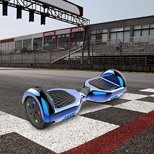 RCB Hoverboard 6.5 y Hoverkart Overboard con Bluetooth Hoverboards con Luces LED Asiento Sólido niños