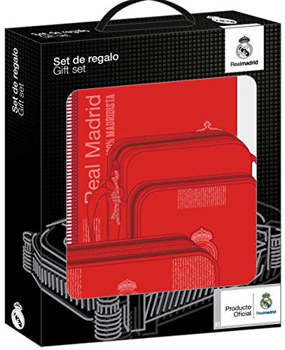 Real Madrid Cuadernos Unisex Adulto Set de Regalo pequeño Red 3' 3 equipacion 18/19 311957-588 PQÑO 3ª 28x35x6, Multicolor, Talla única