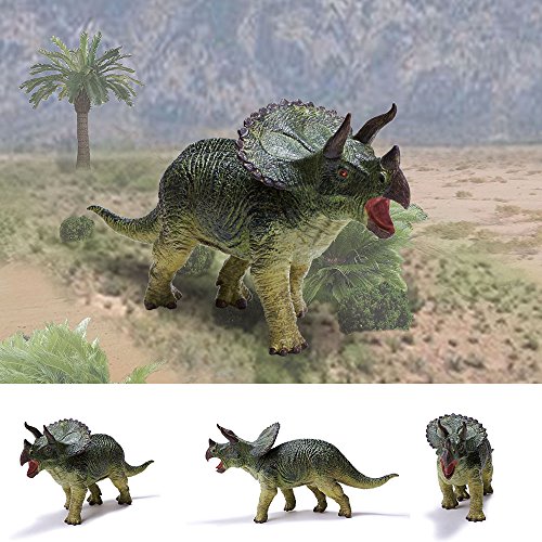 RECUR Dinosaurio Triceratops Juguetes jurásicos,Juguete Dinosaurio Modelo de estatuilla: Figuras de acción de Dinosaurio jurásico realistas Regalo de colección Ideal prehistórico para niños