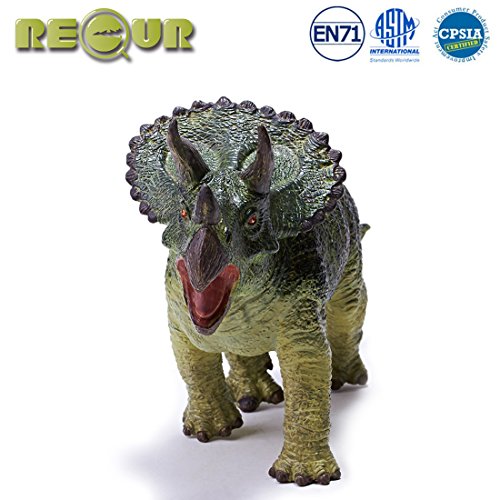 RECUR Dinosaurio Triceratops Juguetes jurásicos,Juguete Dinosaurio Modelo de estatuilla: Figuras de acción de Dinosaurio jurásico realistas Regalo de colección Ideal prehistórico para niños