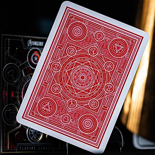 Red Avengers Playing Cards