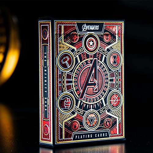 Red Avengers Playing Cards