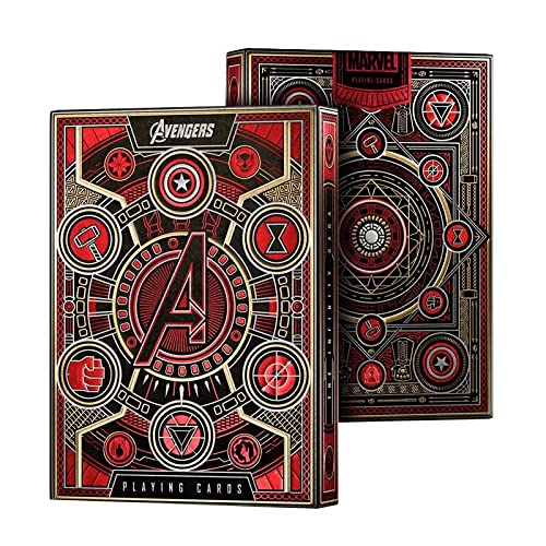 Red Avengers Playing Cards