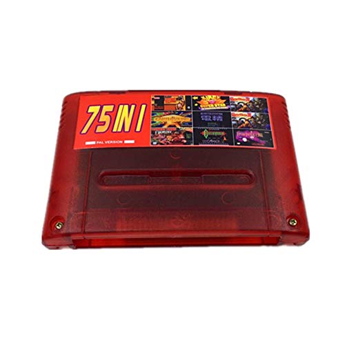 Red plum GAOHEREN Super 75 en 1 EUR Versión Chip Guardar con Juego Reloj Tower Final Game Fantasy Vi Dragon Quest I & II Secreto de Mana TERRANIGMA GHR