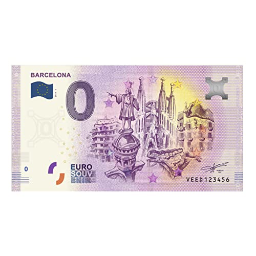 Regalos Originales - Billete Personalizado Ciudad de Barcelona - Impreso en Papel Moneda - Detalle de Boda Original - Diseño de Billete - Euro Souvenir