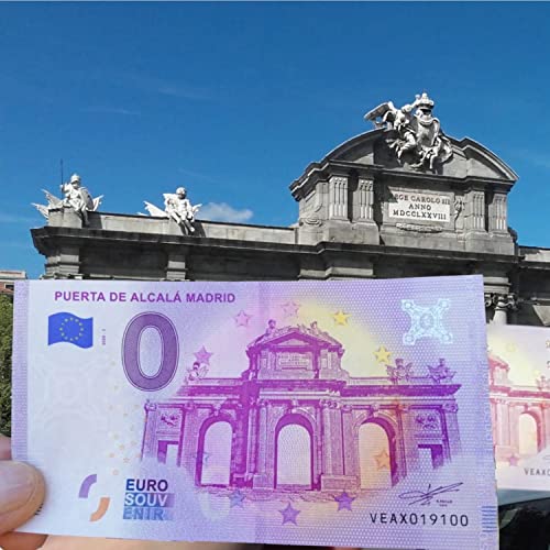 Regalos Originales - Billete Personalizado Puerta de Alcalá en Madrid - Impreso en Papel Moneda - Detalle de Boda Original - Diseño de Billete - Euro Souvenir