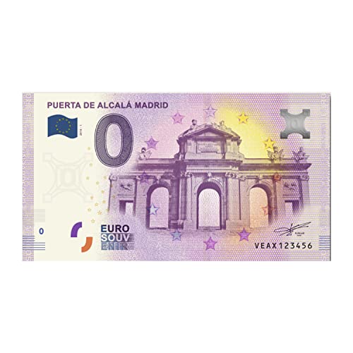 Regalos Originales - Billete Personalizado Puerta de Alcalá en Madrid - Impreso en Papel Moneda - Detalle de Boda Original - Diseño de Billete - Euro Souvenir