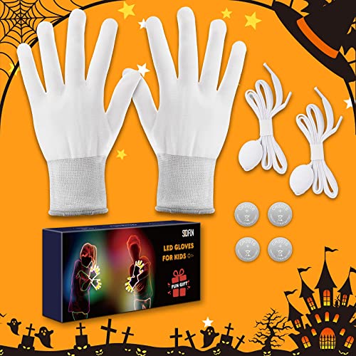 Regalos para Niños Niñas Niño LED Guantes - Juguetes Niños 5-15 Años Niños, Regalos para Niños Niña 5-15 Años Fiesta de Cumpleaños, Halloween, Navidad Regalos