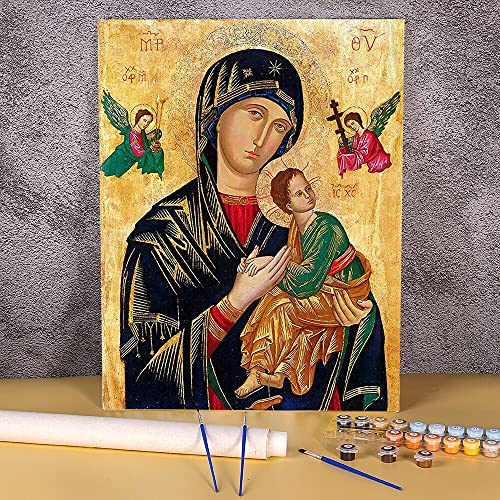 Región icono ortodoxo bricolaje pintura por números paquete pinturas al óleo 40x50cm tableros por números nuevo diseño artesanías adultos al por mayor Pintura-por-números