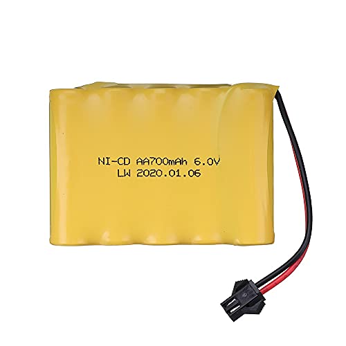 Rentable 6v 700mah AA NI-CD Batería Compatible con RC Toy Instalaciones de seguridad de juguetes eléctricos Batería de juguete eléctrica Paquete de baterías de 6v SM PLUG ( Color : Yellow )