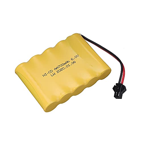 Rentable 6v 700mah AA NI-CD Batería Compatible con RC Toy Instalaciones de seguridad de juguetes eléctricos Batería de juguete eléctrica Paquete de baterías de 6v SM PLUG ( Color : Yellow )