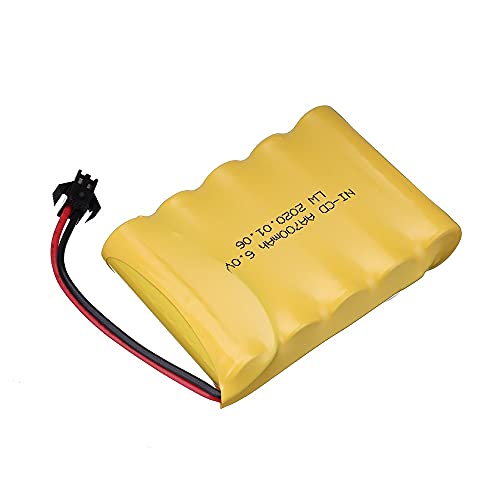 Rentable 6v 700mah AA NI-CD Batería Compatible con RC Toy Instalaciones de seguridad de juguetes eléctricos Batería de juguete eléctrica Paquete de baterías de 6v SM PLUG ( Color : Yellow )