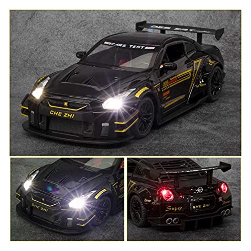 Réplica De Coche 1/24 para Nissan Skyline Ares GTR R35 Coupe Vehículos De Juguete Fundidos A Presión Modelo De Aleación Juguetes para Coche (Color : Negro)