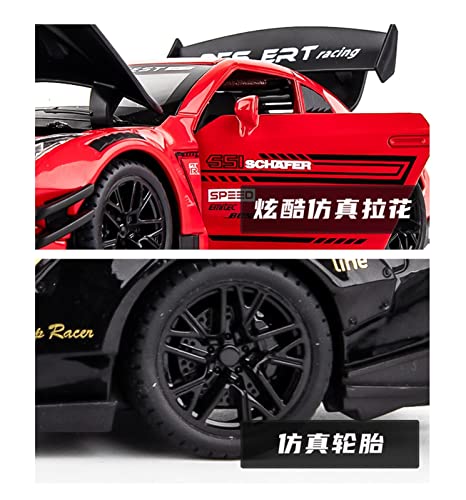 Réplica De Coche 1/24 para Nissan Skyline Ares GTR R35 Coupe Vehículos De Juguete Fundidos A Presión Modelo De Aleación Juguetes para Coche (Color : Negro)