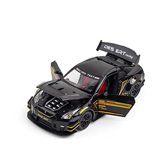 Réplica De Coche 1/24 para Nissan Skyline Ares GTR R35 Coupe Vehículos De Juguete Fundidos A Presión Modelo De Aleación Juguetes para Coche (Color : Negro)