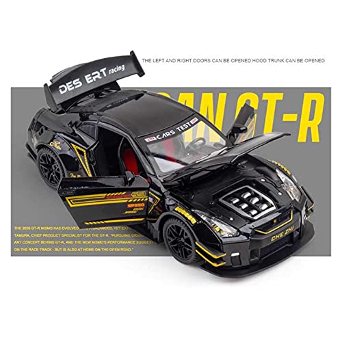 Réplica De Coche 1/24 para Nissan Skyline Ares GTR R35 Coupe Vehículos De Juguete Fundidos A Presión Modelo De Aleación Juguetes para Coche (Color : Negro)