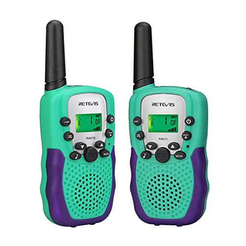 Retevis RA618 Walkie Talkies para Niños, Juguetes, Regalos para Niños de 6 a 12 Años, Niñas, 8 Canales, Linterna VOX, Walky Talky, para Niños, Escondite, Camping, Senderismo, Excursión de Primavera