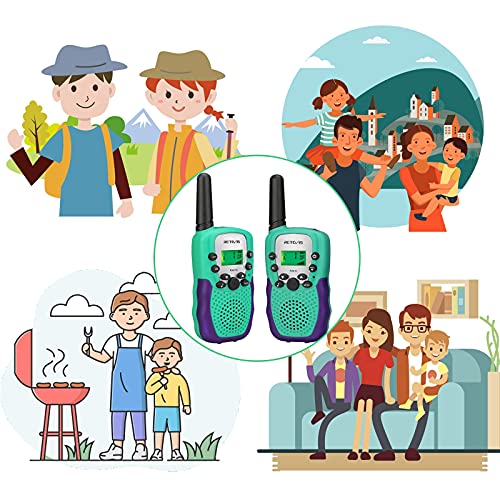 Retevis RA618 Walkie Talkies para Niños, Juguetes, Regalos para Niños de 6 a 12 Años, Niñas, 8 Canales, Linterna VOX, Walky Talky, para Niños, Escondite, Camping, Senderismo, Excursión de Primavera