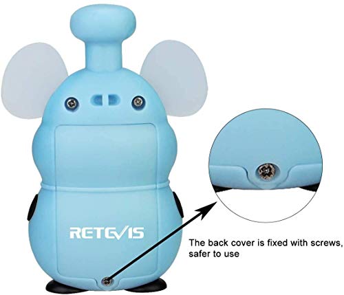 Retevis RT30M Walkie Talkies Niños, Regalo de Cumpleaños Niñas de 3 a 12 Años, Juguetes para Niño Juegos de rol al Aire Libre, Cámping, Juegos Familiares (Azul, 1 Par)