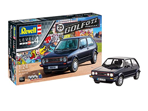 Revell 05694 12 Maqueta de 35 Years Volkswagen Golf GTI Tapicería en Escala 1: 24, Niveles 4