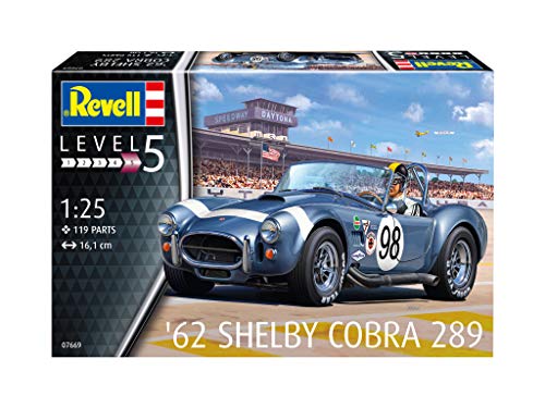 Revell-62 Shelby Cobra 289 Kit de Modelo, Color sin Pintar. (RV07669)