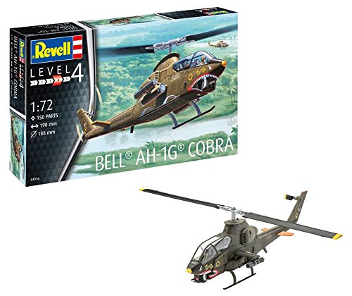 Revell- Bell AH-1G Cobra Maqueta Helicóptero, Multicolor, 19,0 cm de Largo (04956)