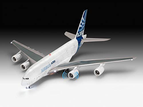 Revell GmbH 00453 Airbus A380-800 Technik - Kit de plástico con electrónica y Sonido, Color Blanco, 1:144