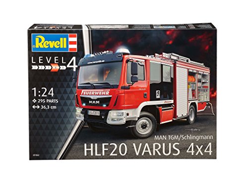 Revell Maqueta Man TGM/Schlingmann HLF 20 VARUS 4x4, de extinción de Incendios, Kit Modello, Escala 1:24 (07452), 36,3 cm de Largo