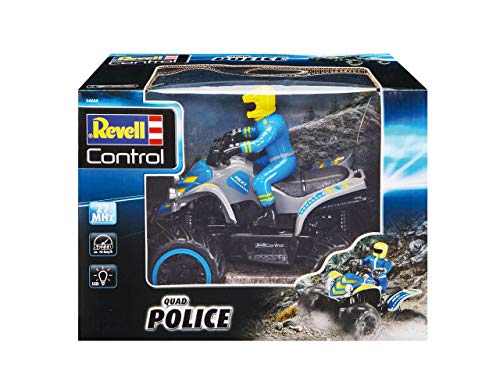 Revell-RC Quadbike policía Coche de Control Remoto, Color Azul (24644)