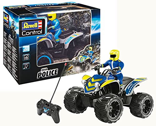 Revell-RC Quadbike policía Coche de Control Remoto, Color Azul (24644)