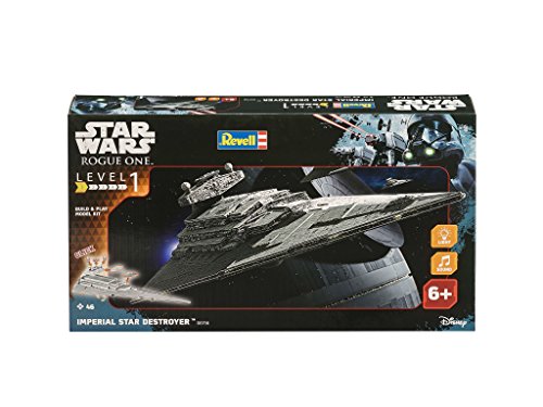 Revell Wars Build & Play Imperial Star Destroy, con Luces y Sonidos, Escala 1:4000 (6756)(06756)