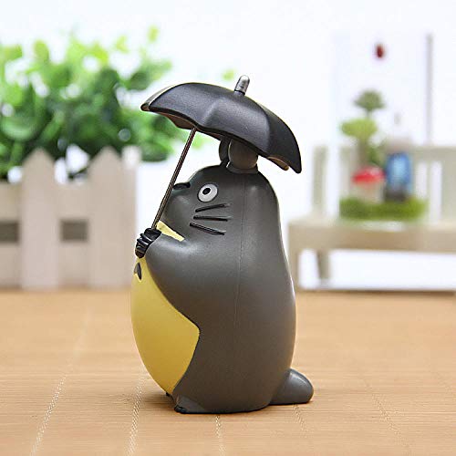 RGWSYTNIA Figura de Anime Estatua Mini Totoro Figura de acción con Paraguas Juguete Mi Vecino Totoro Vinilo Figuras de acción Juguetes muñeca Anime Regalos 5 cm