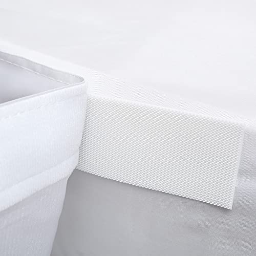 rismart Falda de Mesa Tul Tutú Faldón Tela para Decorar Mesas Blanco,76 H x L 450 cm