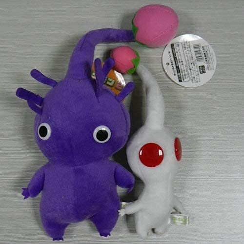 RKMJXJ Juguetes de Peluche en Mano Nuevo Conjunto de 2 Juegos de Peluche Pikmin Series de Peluche Púrpura Púrpura/Buda ~ 20cm 15 cm Muñeca de Peluche