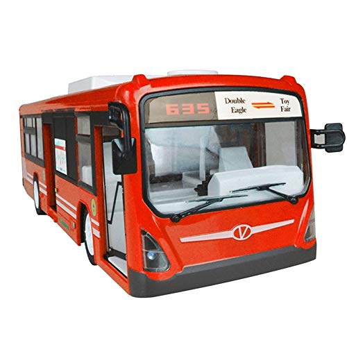 ROIY Bus de Control Remoto autobús con un Solo botón Abrir inalámbrica de Coches de Juguete eléctrico Bus Niño Modelo de Coche de Carga de simulación de Control Remoto de Coches de Juguete