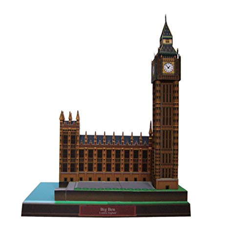 Rompecabezas 3D modelo de construcción de papel gran arquitectura del mundo del juguete Big Ben Reino Unido Reloj de Londres Inglaterra construcción famosa