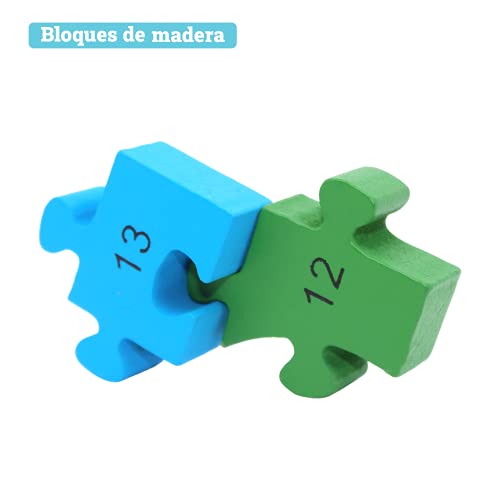 Rompecabezas De Madera Educativo para Niños | Puzzle De Bloques De Construcción | Juguetes Infantiles para Regalo De Cumpleaños Y Navidades | Elefante