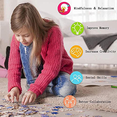 Rompecabezas de Madera Puzzle de 1000 Piezas Juego de Diversión Familiar para Regalo Decoración Hogar Juguetes de Rompecabezas para Niños Niñas(75x50 cm) El mar