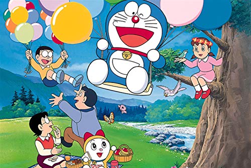 Rompecabezas Puzzle Doraemon 300/500/1000 Campanilla rompecabezas de madera de alta superduro descompresión for adultos dificultad animado Rompecabezas Aliviar el estrés ( Color : F , Size : 300pcs )